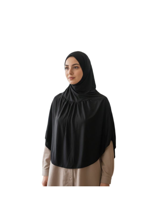 خمار قماش باتر للنساء - وشاح مكشكش بدون دبابيس مع حواف مزخرفة - حجاب ناعم وخفيف الوزن، مقاس واحد يناسب الجميع - مناسب للارتداء اليومي - Image 3